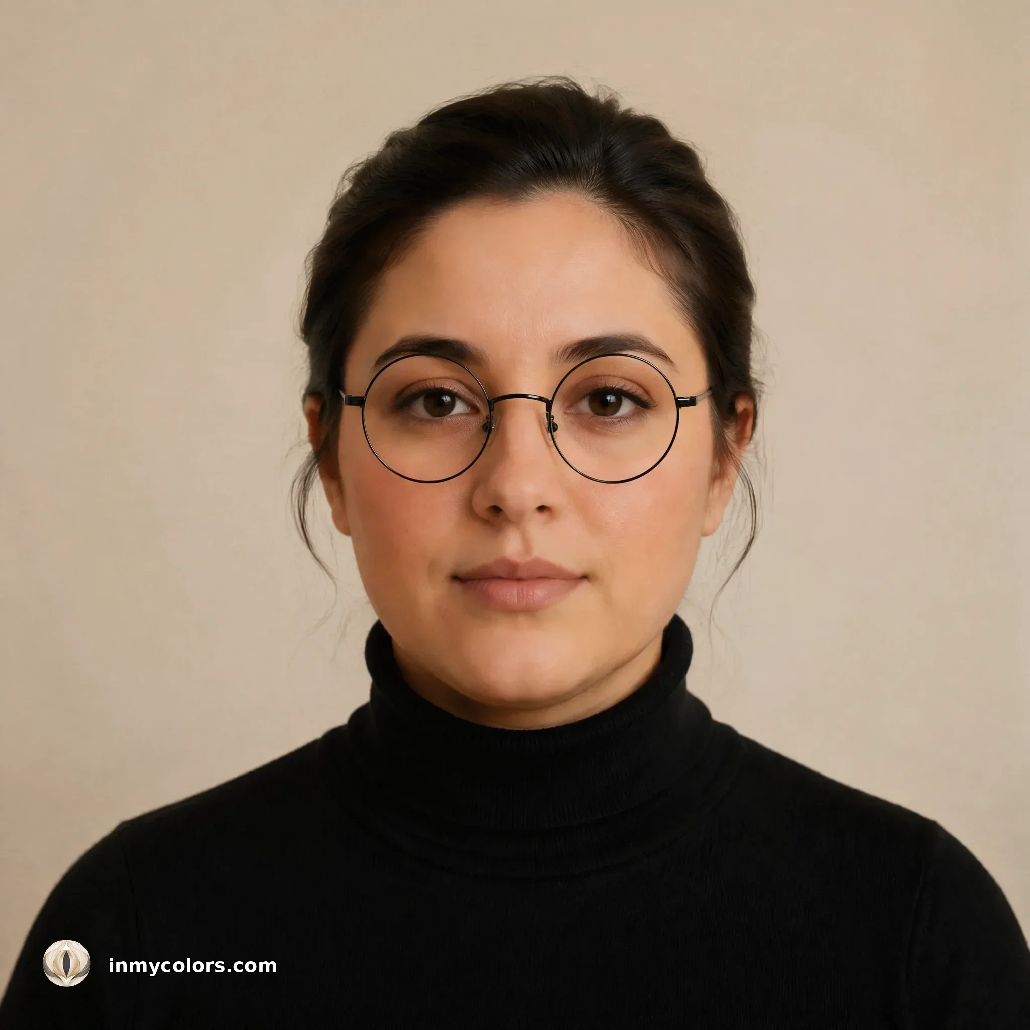 Round face shape wearing round frames that echo the face's roundness — what to avoid
