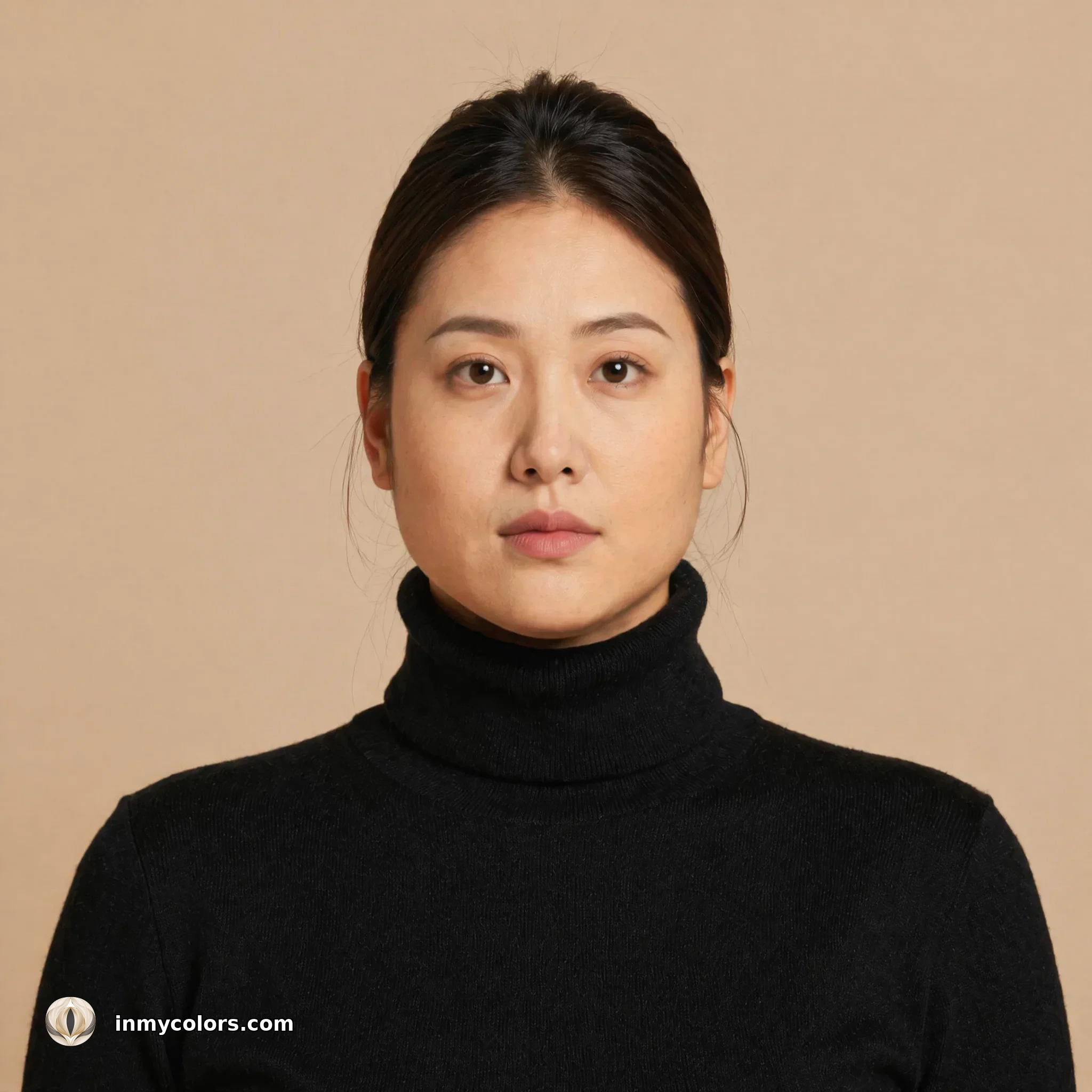 Base portrait for triangular face shape hairstyle guide